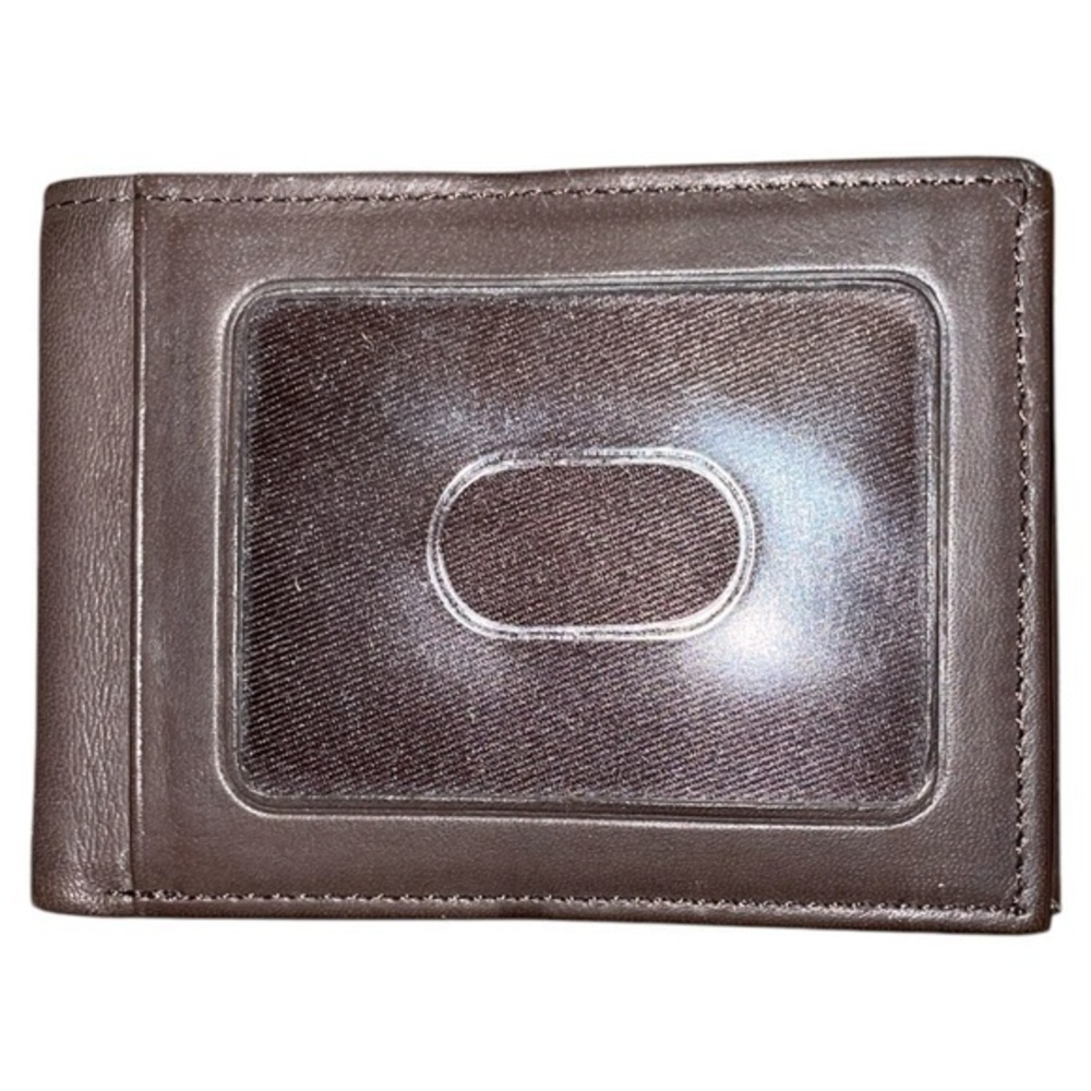 Rolfs Men’s Brown Leather ID Card‎ Holder Wallet